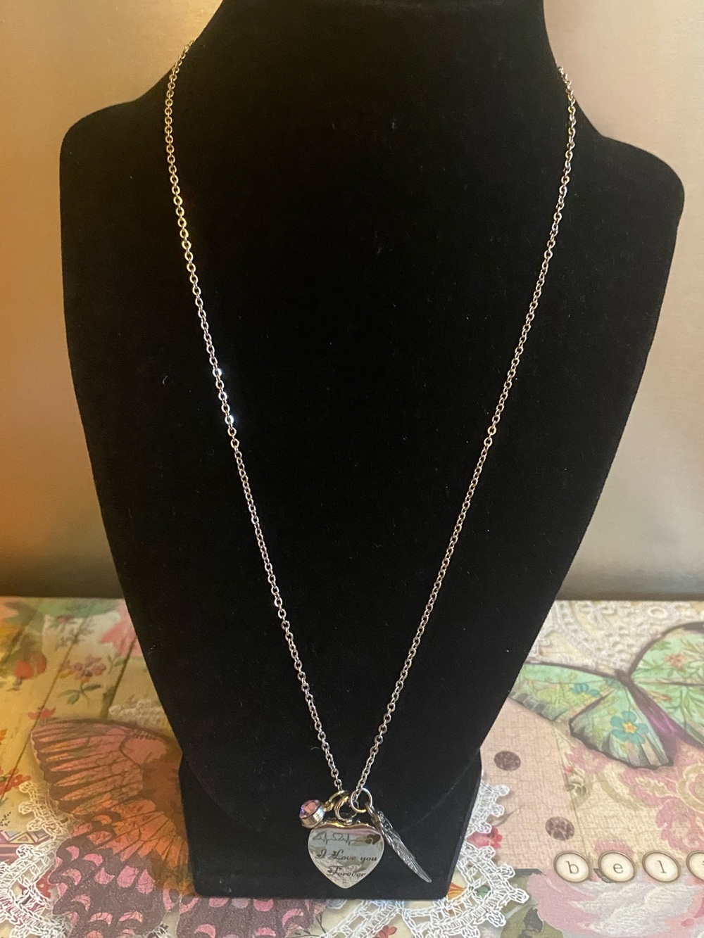 Stainless Steel Cremation Urn Heart Pendant Necklace Angel Wing Rose Memorial